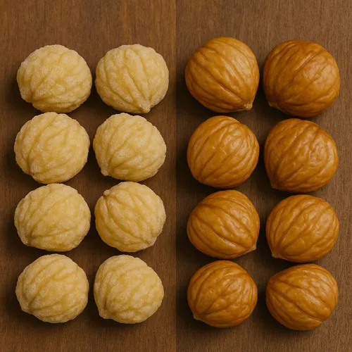 Frozen vs fresh chestnuts comparison